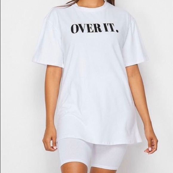 ‼️ Sage OVER IT Oversized T-Shirt Biker Shorts Set - Picture 5 of 6